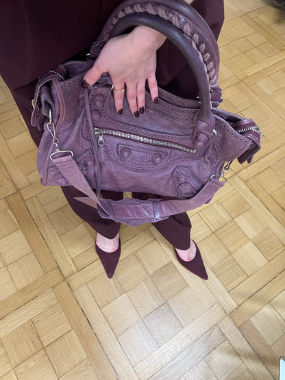 BALENCIAGA CITY BAG PURPLE LACE