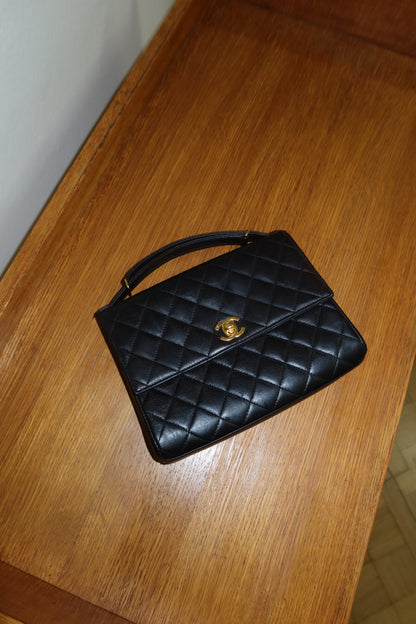 CHANEL TOP HANDLE FLAP TWIST LOCK POCHETTE