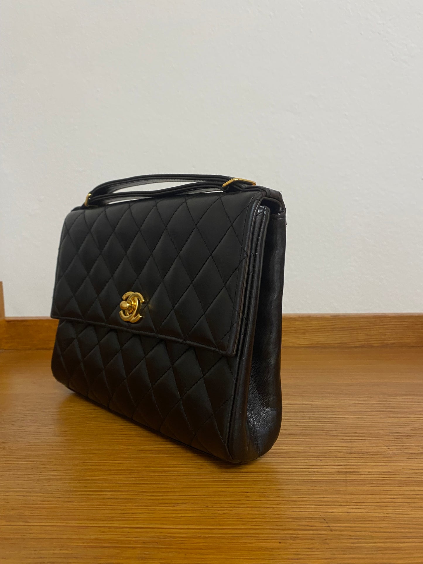 CHANEL TOP HANDLE FLAP TWIST LOCK POCHETTE