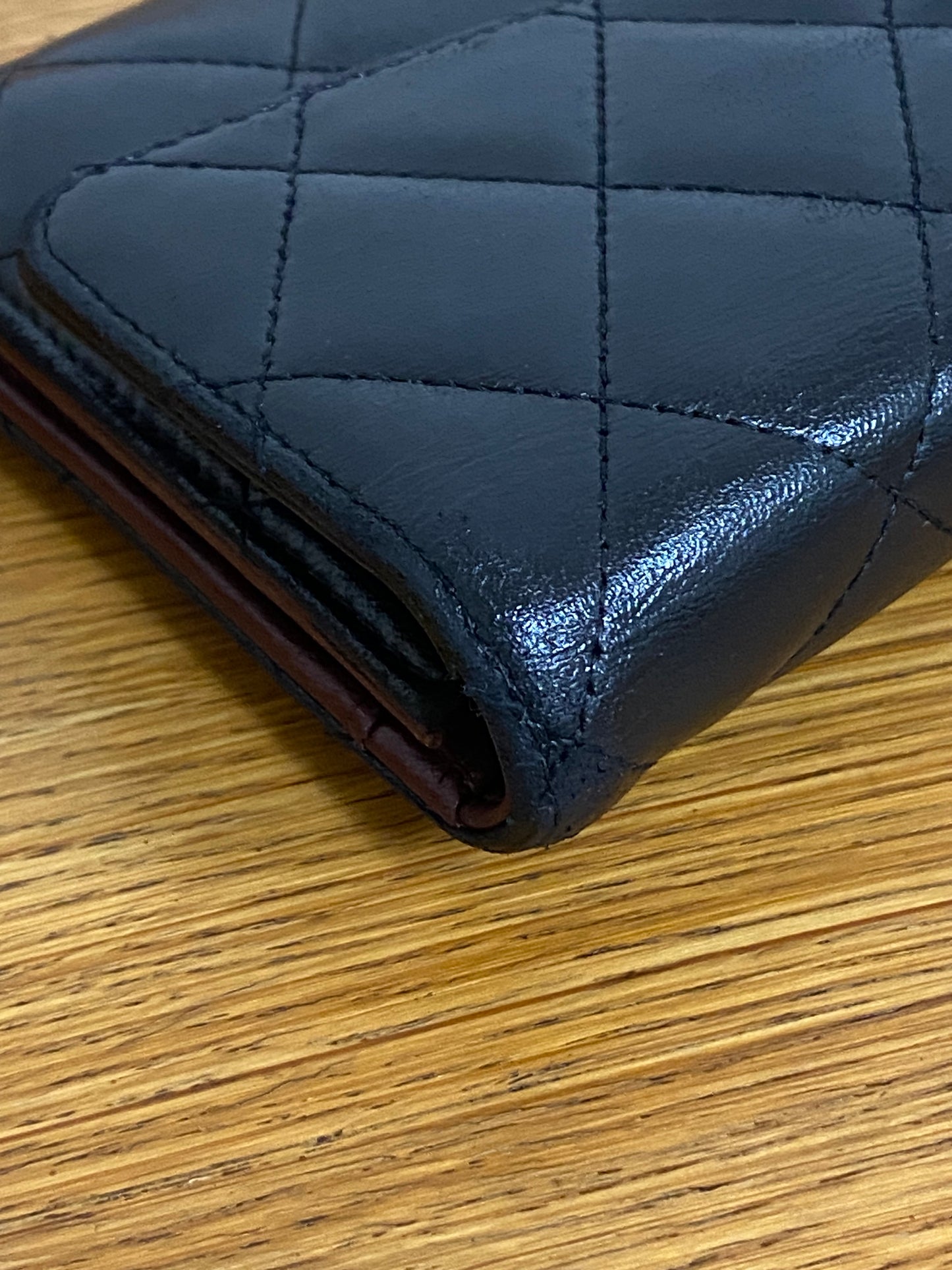 CHANEL CLASSIC WALLET BLACK LAMBSKIN SERIES 14