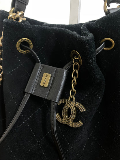 CHANEL SUEDE BUCKET BAG