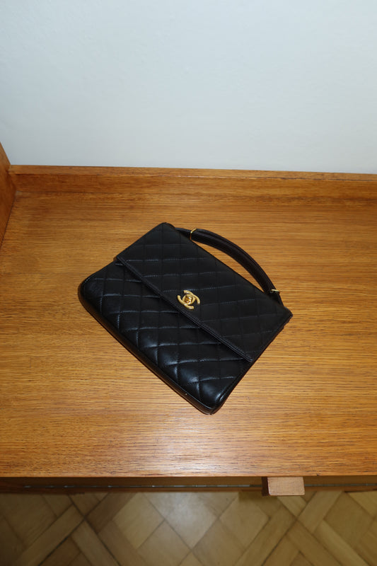 CHANEL TOP HANDLE FLAP TWIST LOCK POCHETTE