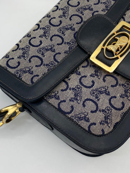 CELINE CALECHE BOX BAG NAVY