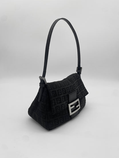 FENDI ZUCCA BAGUETTE BLACK