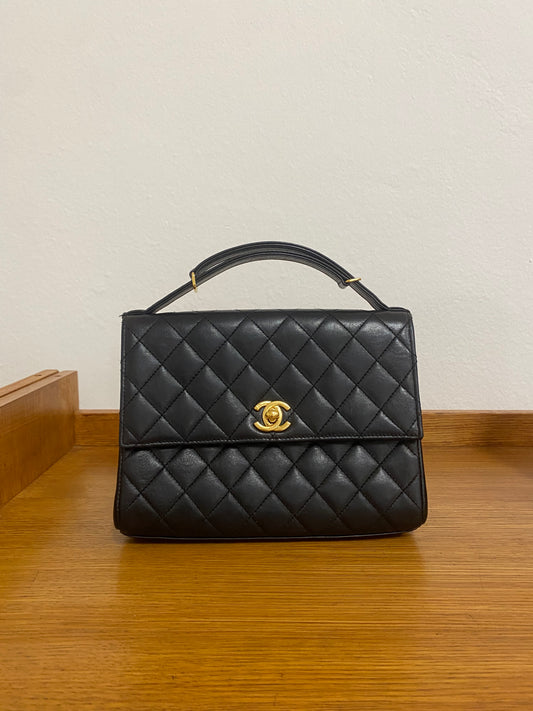 CHANEL TOP HANDLE FLAP TWIST LOCK POCHETTE