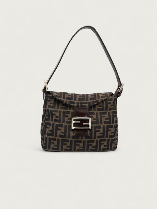 FENDI ZUCCA CANVAS SHOULDER BAG