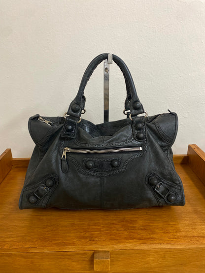 BALENCIAGA WORK BAG IN DARK GREY