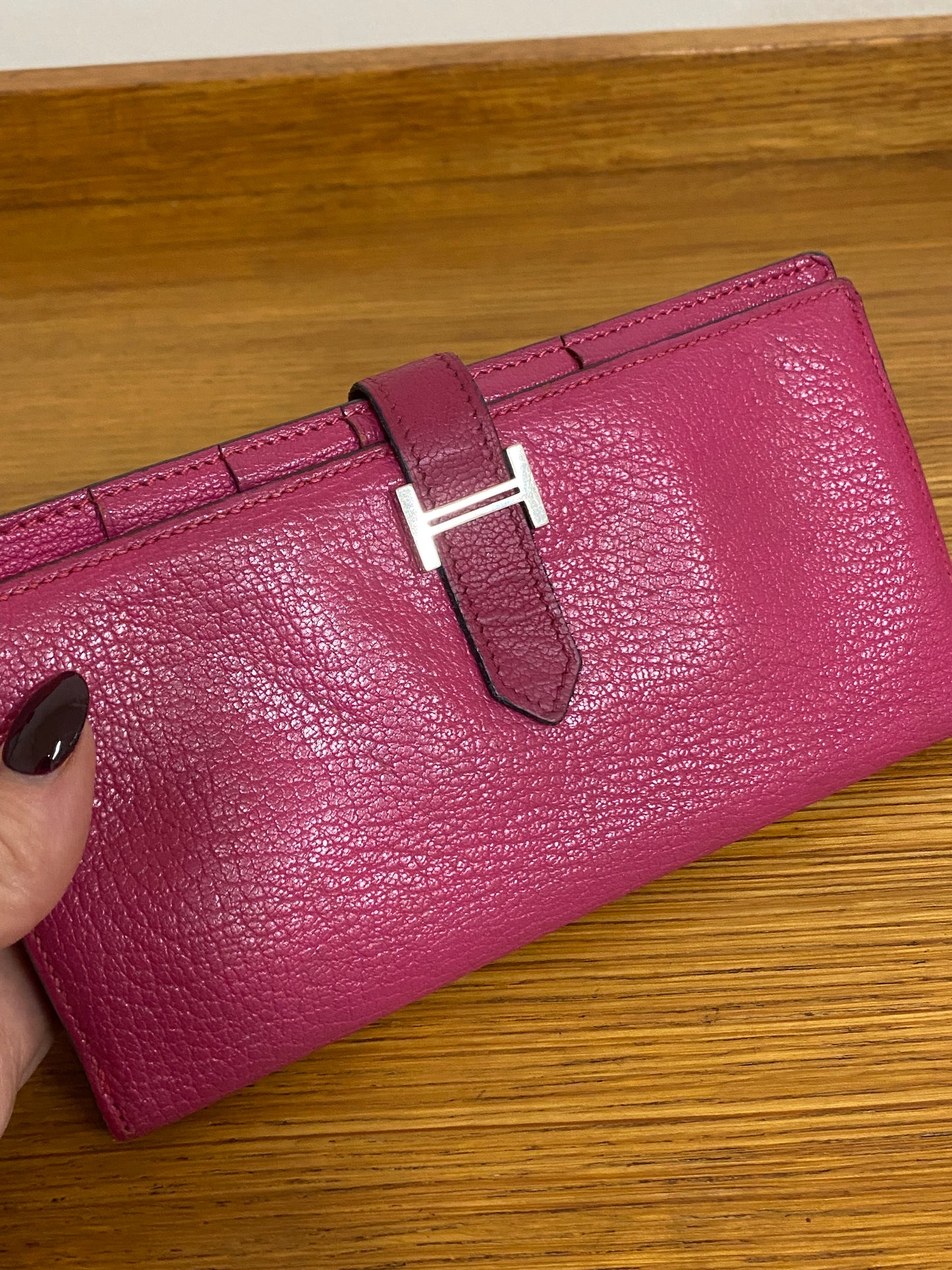 HERMES BEARN WALLET PINK