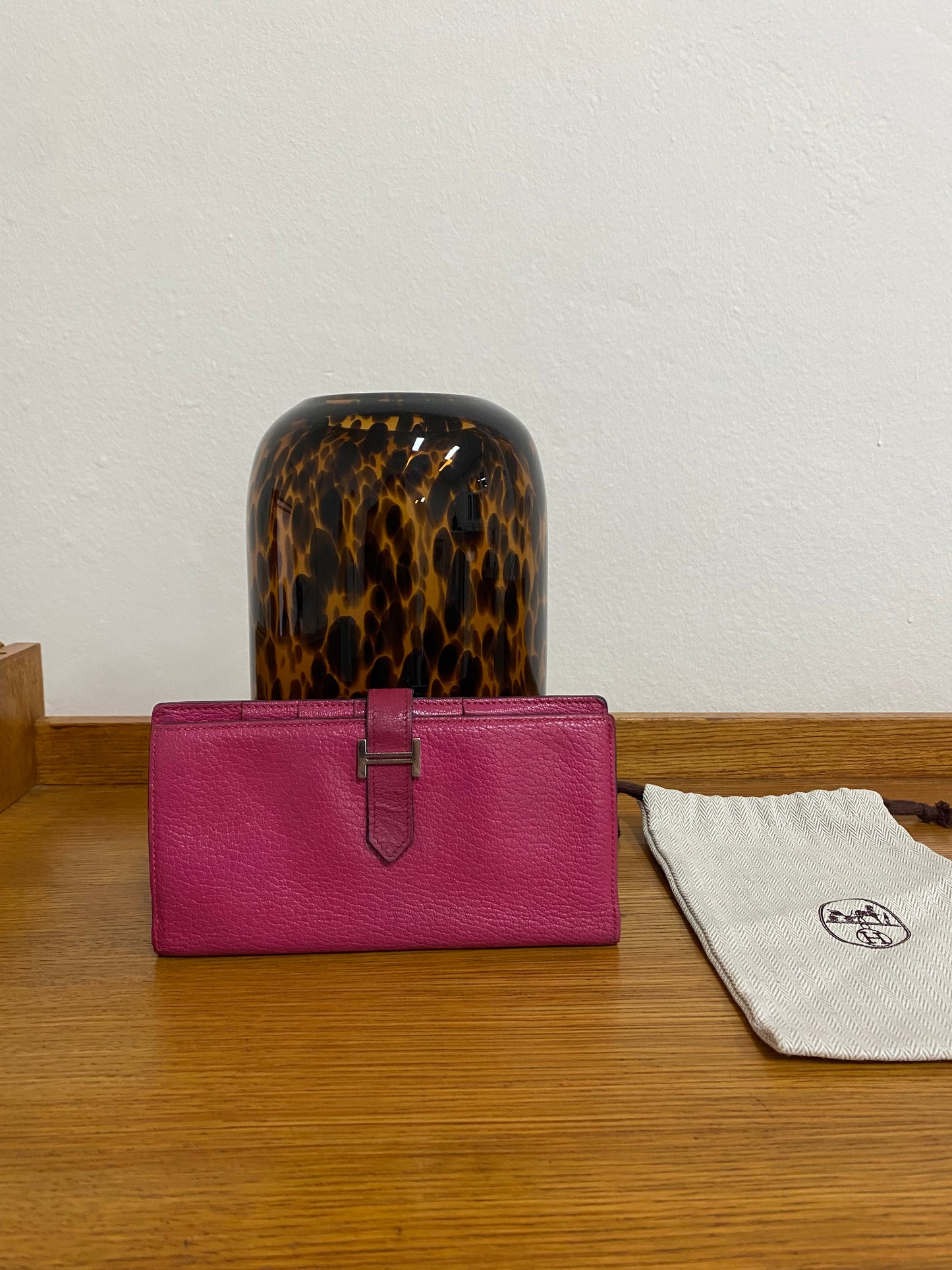 HERMES BEARN WALLET PINK