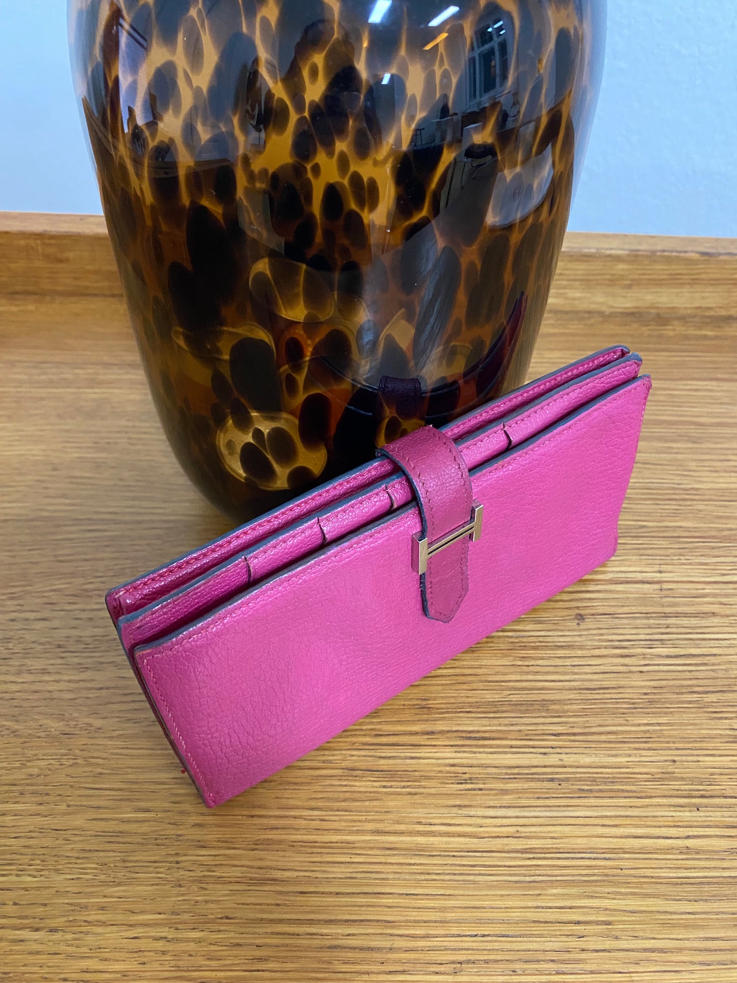 HERMES BEARN WALLET PINK