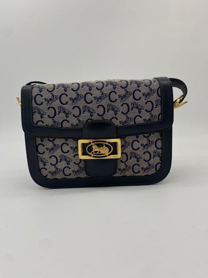 CELINE CALECHE BOX BAG NAVY