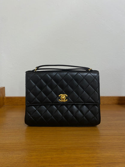 CHANEL TOP HANDLE FLAP TWIST LOCK POCHETTE