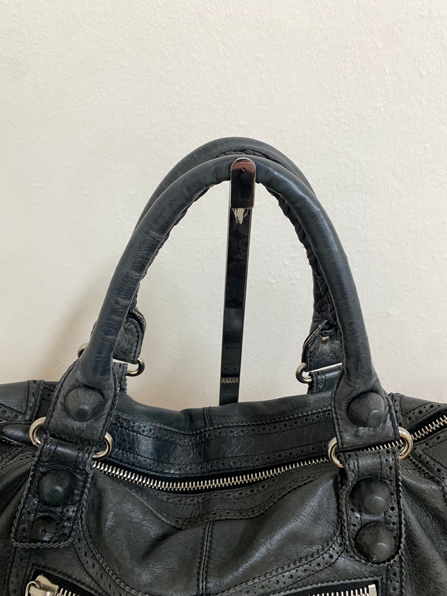 BALENCIAGA WORK BAG IN DARK GREY