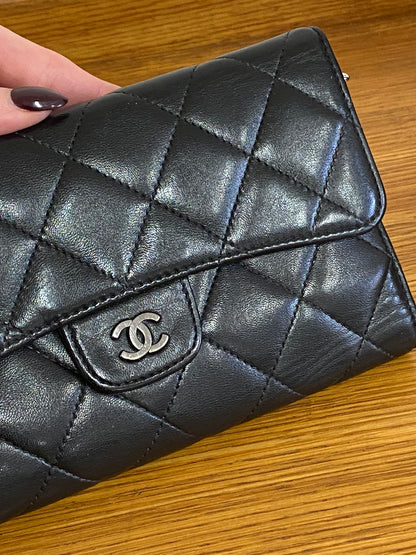 CHANEL CLASSIC WALLET BLACK SERIES 10