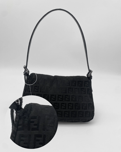 FENDI ZUCCA BAGUETTE BLACK