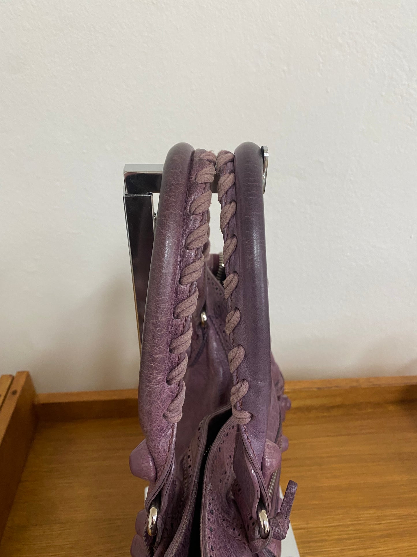 BALENCIAGA CITY BAG PURPLE LACE