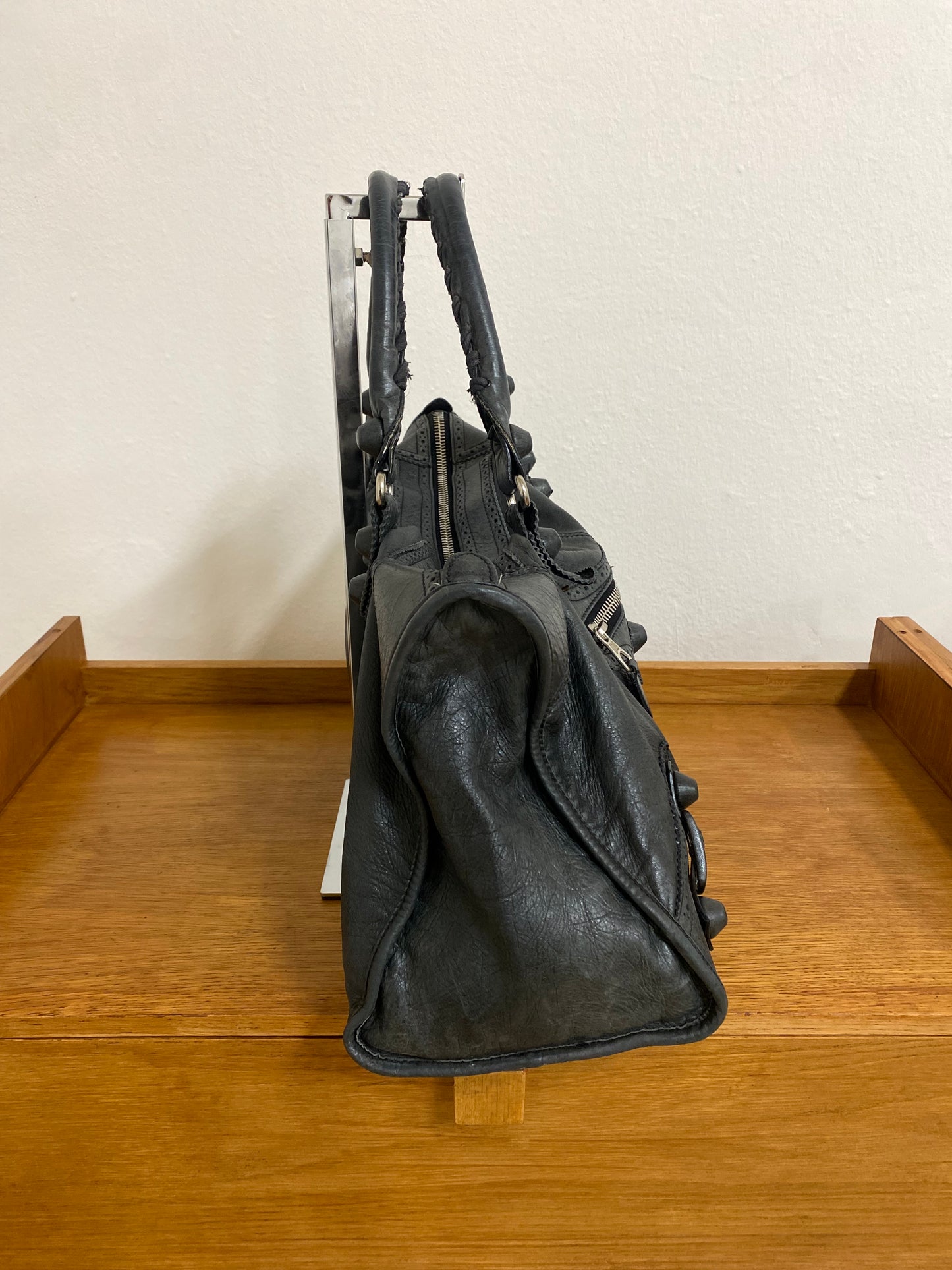 BALENCIAGA WORK BAG IN DARK GREY