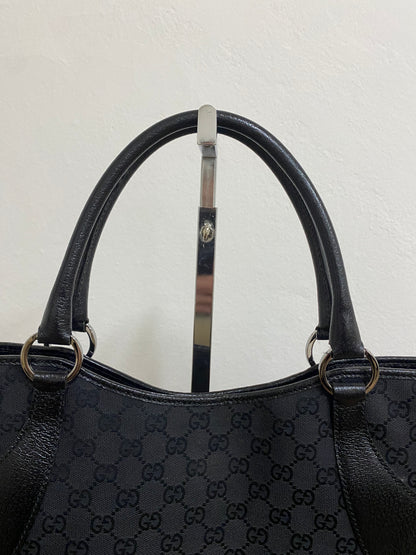 GUCCI GG MONOGRAM BLACK TOTE BAG