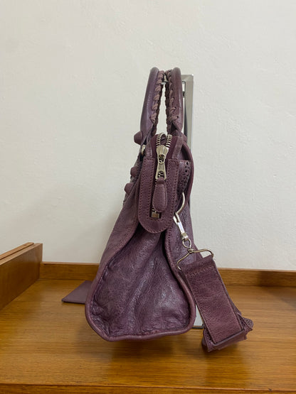 BALENCIAGA CITY BAG PURPLE LACE