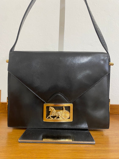 CELINE 70s HORSE CARRIAGE CALFSKIN SHOULDER BAG