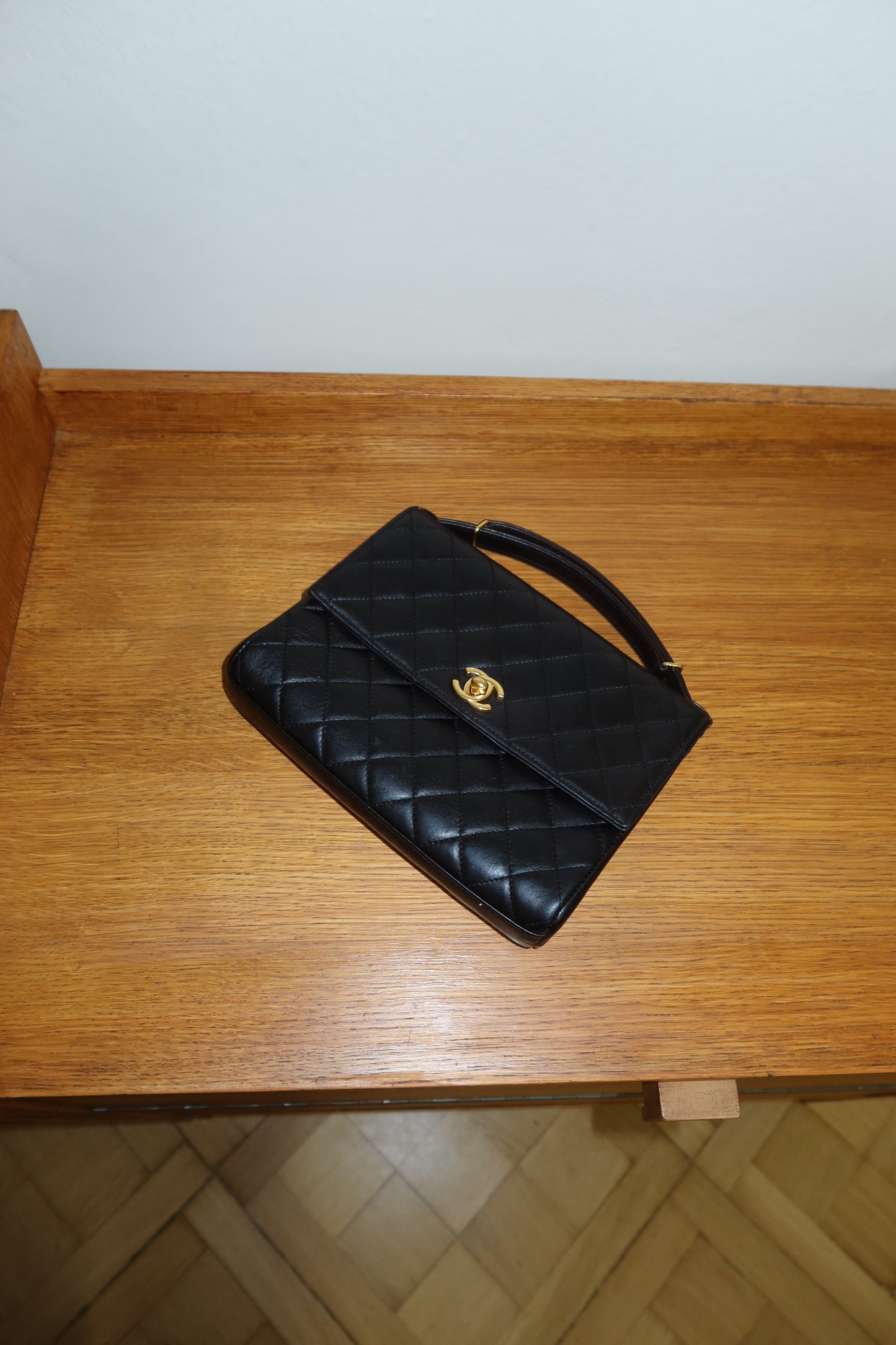 CHANEL TOP HANDLE FLAP TWIST LOCK POCHETTE