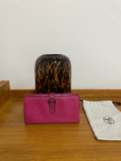 HERMES BEARN WALLET PINK