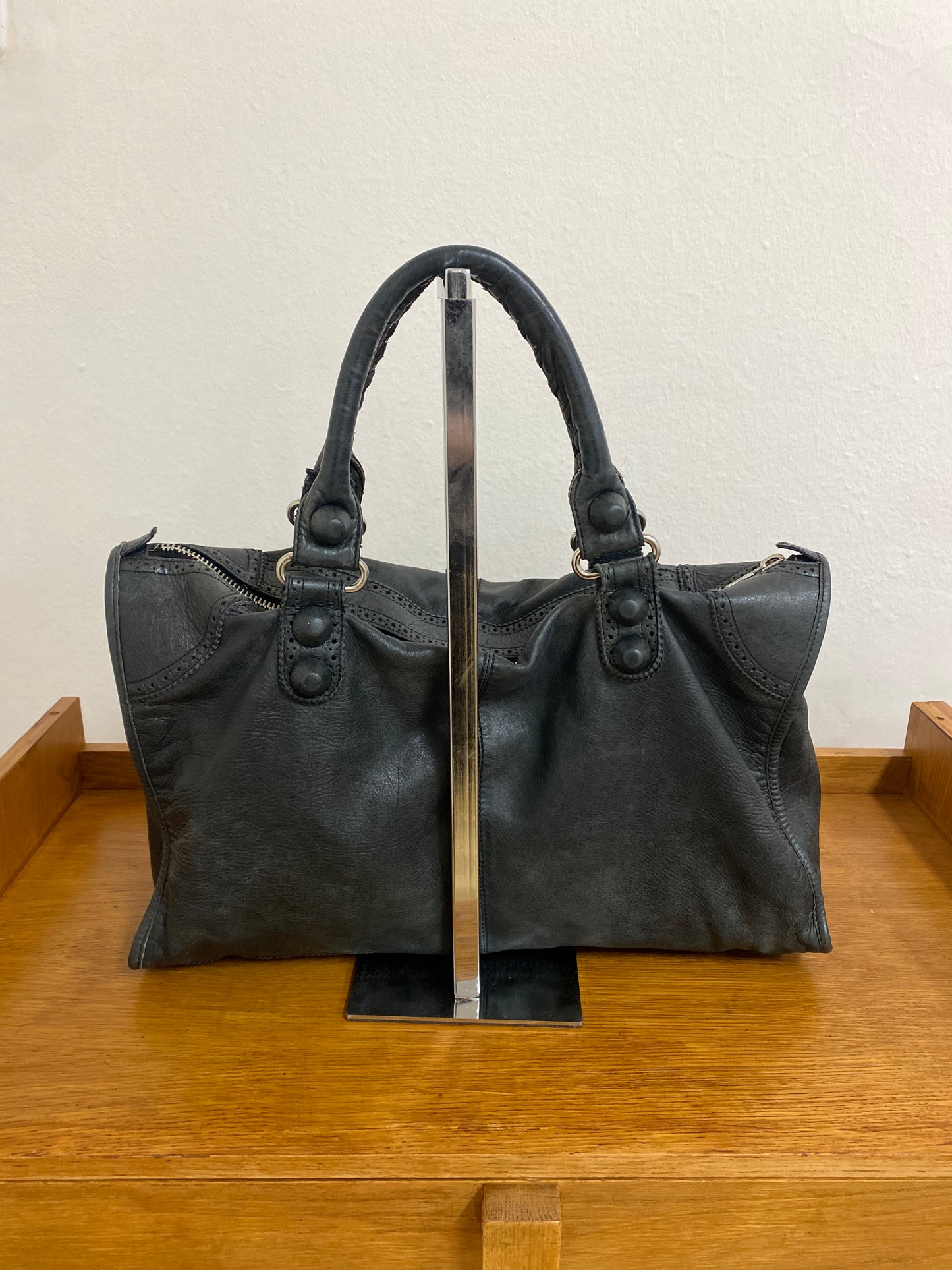 BALENCIAGA WORK BAG IN DARK GREY