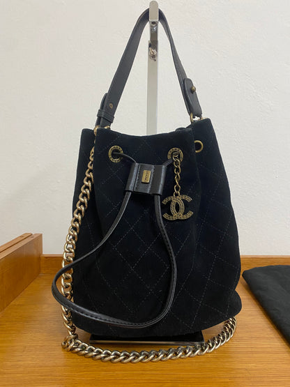 CHANEL SUEDE BUCKET BAG