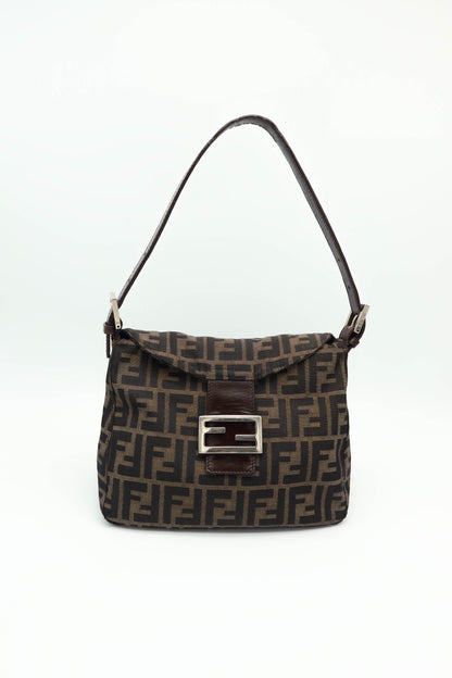 FENDI ZUCCA CANVAS SHOULDER BAG