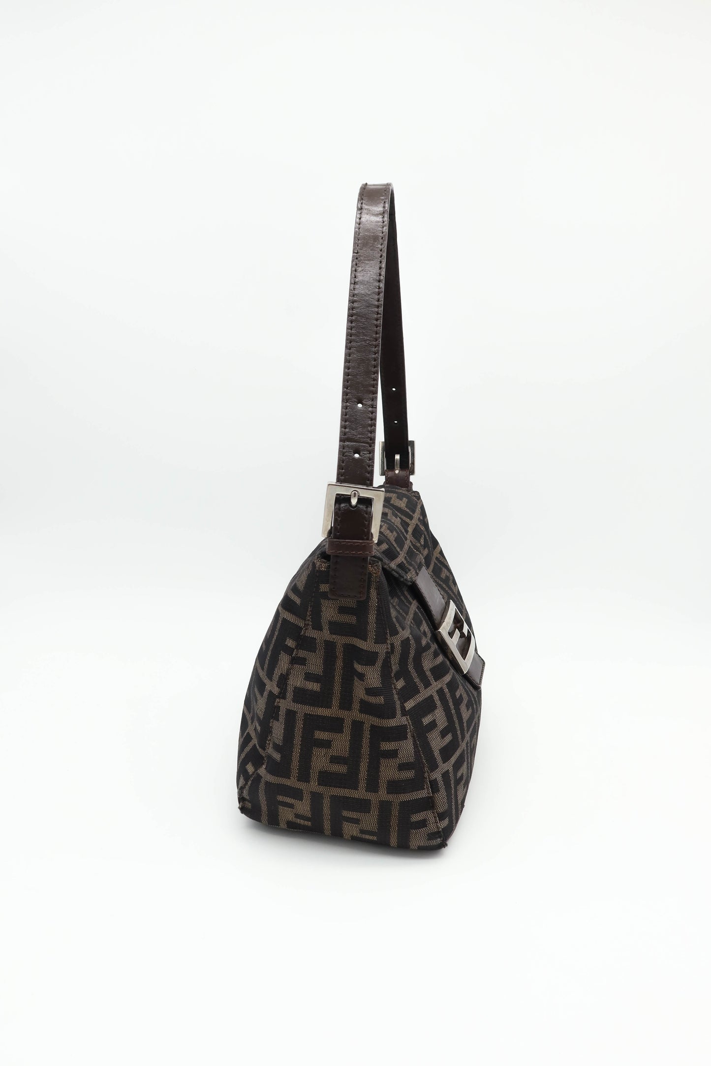 FENDI ZUCCA CANVAS SHOULDER BAG