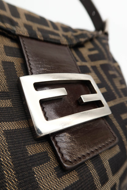 FENDI ZUCCA CANVAS SHOULDER BAG