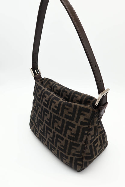 FENDI ZUCCA CANVAS SHOULDER BAG