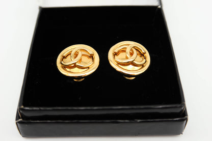 CHANEL EARRINGS GOLD TONE