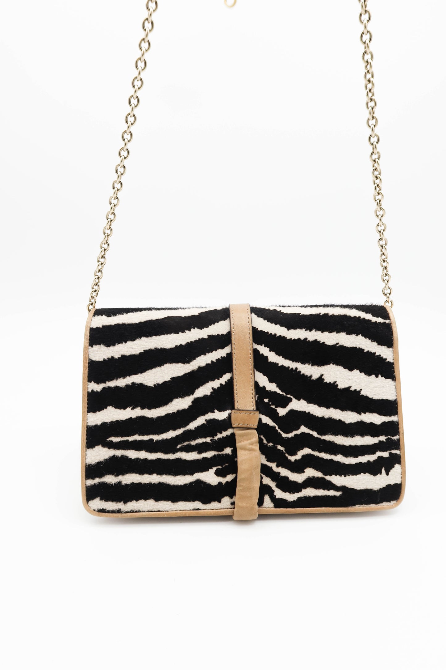 GUCCI JACKIE PONY ZEBRA CLUTCH